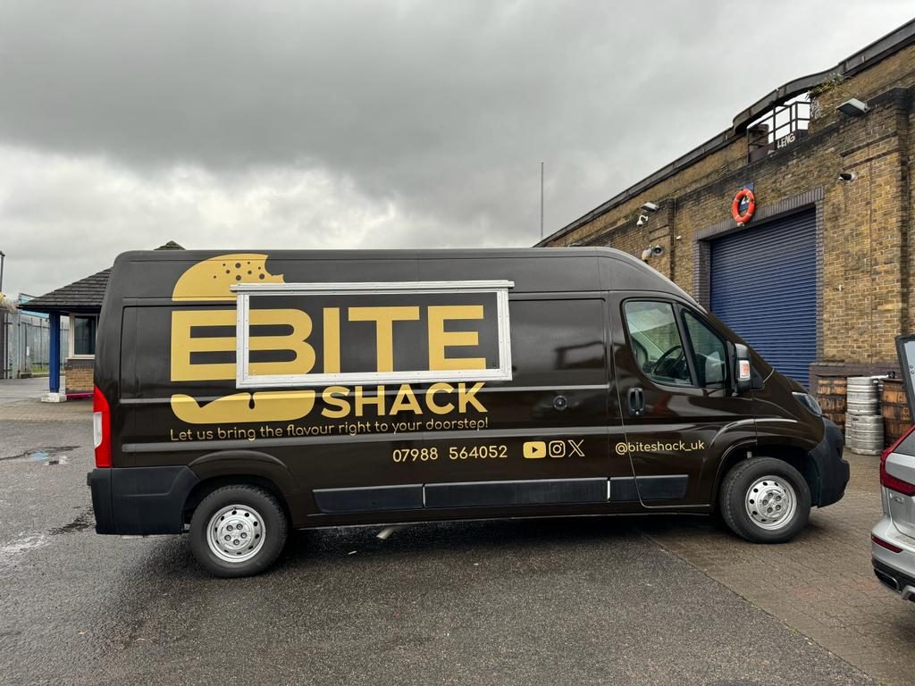BiteShack van at an outdoor film and event location