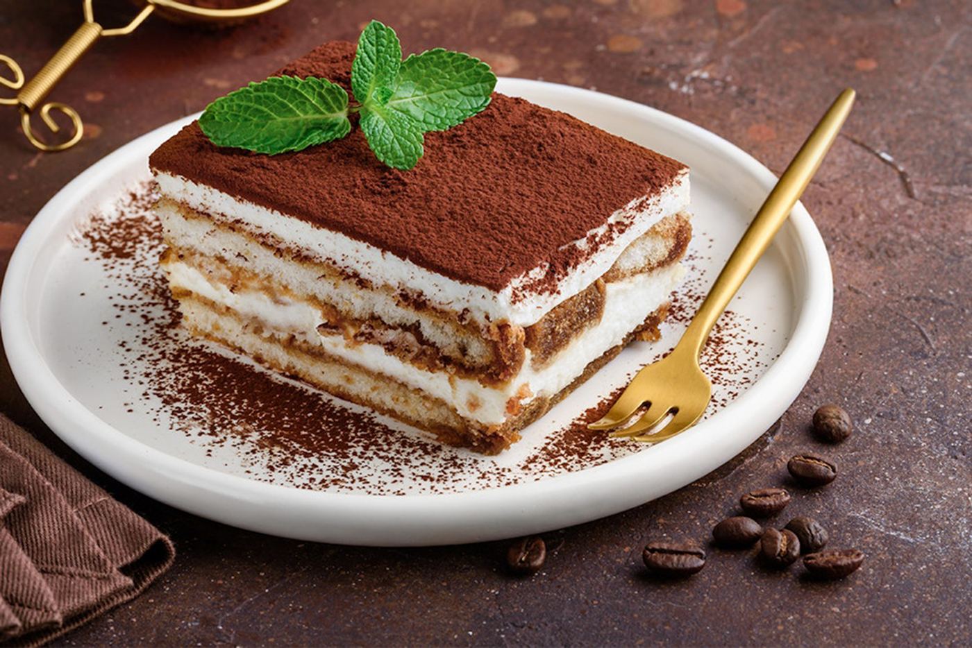 Tiramisu dessert plated for events
